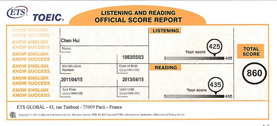 Cách tính điểm TOEIC chính xác 2017