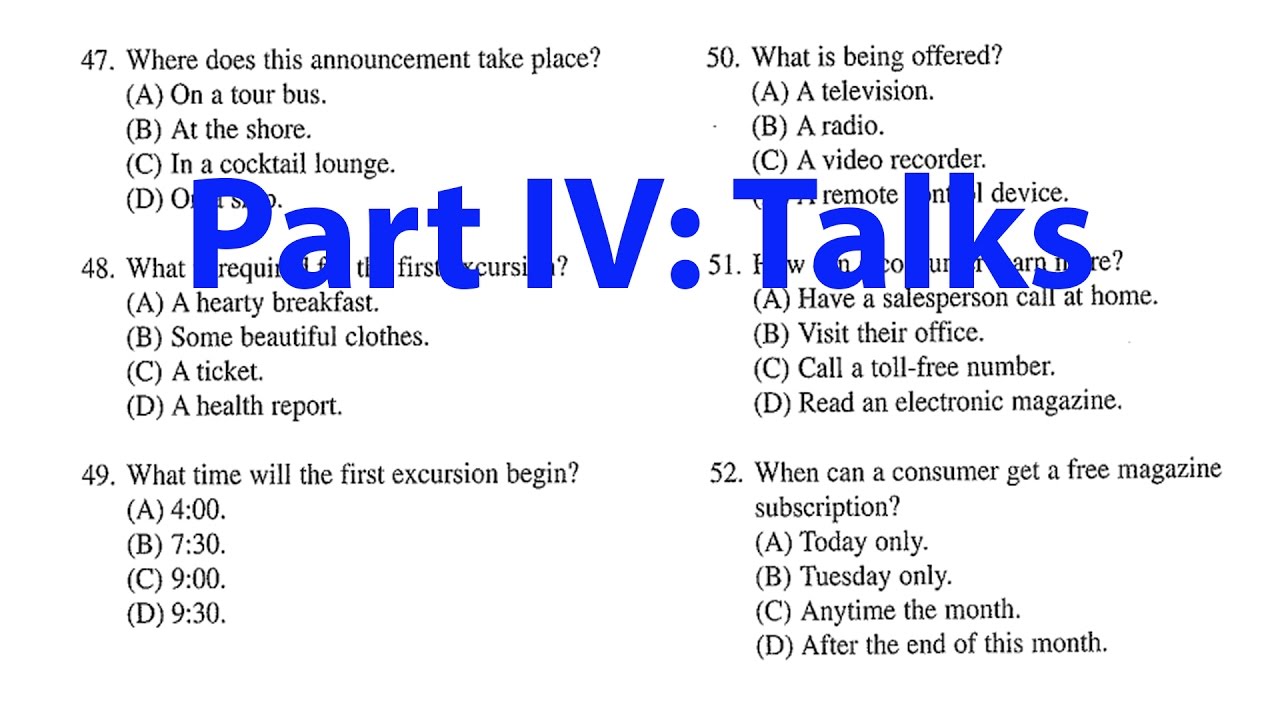 toeic part 4