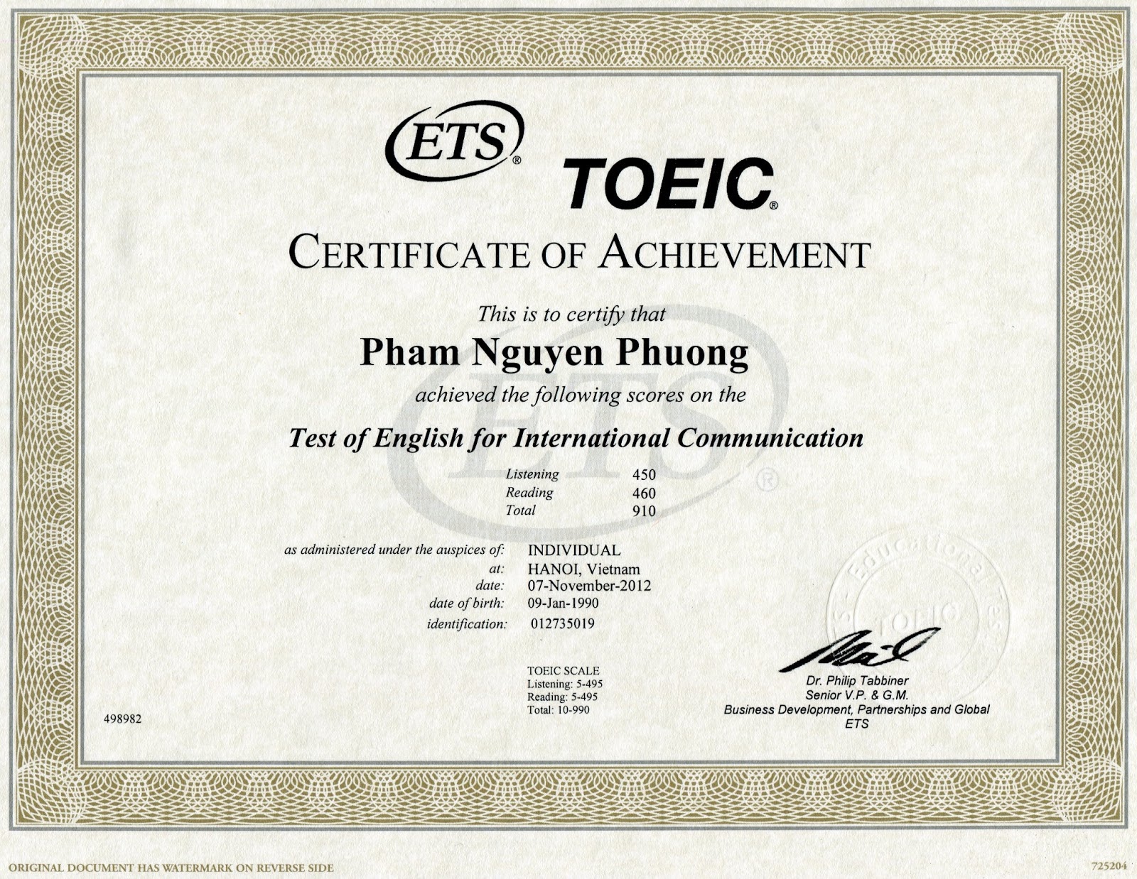 bằng toeic