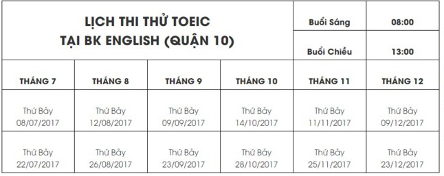 thi thử TOEIC Bách Khoa