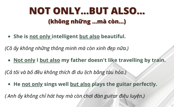 cách dùng not only but also