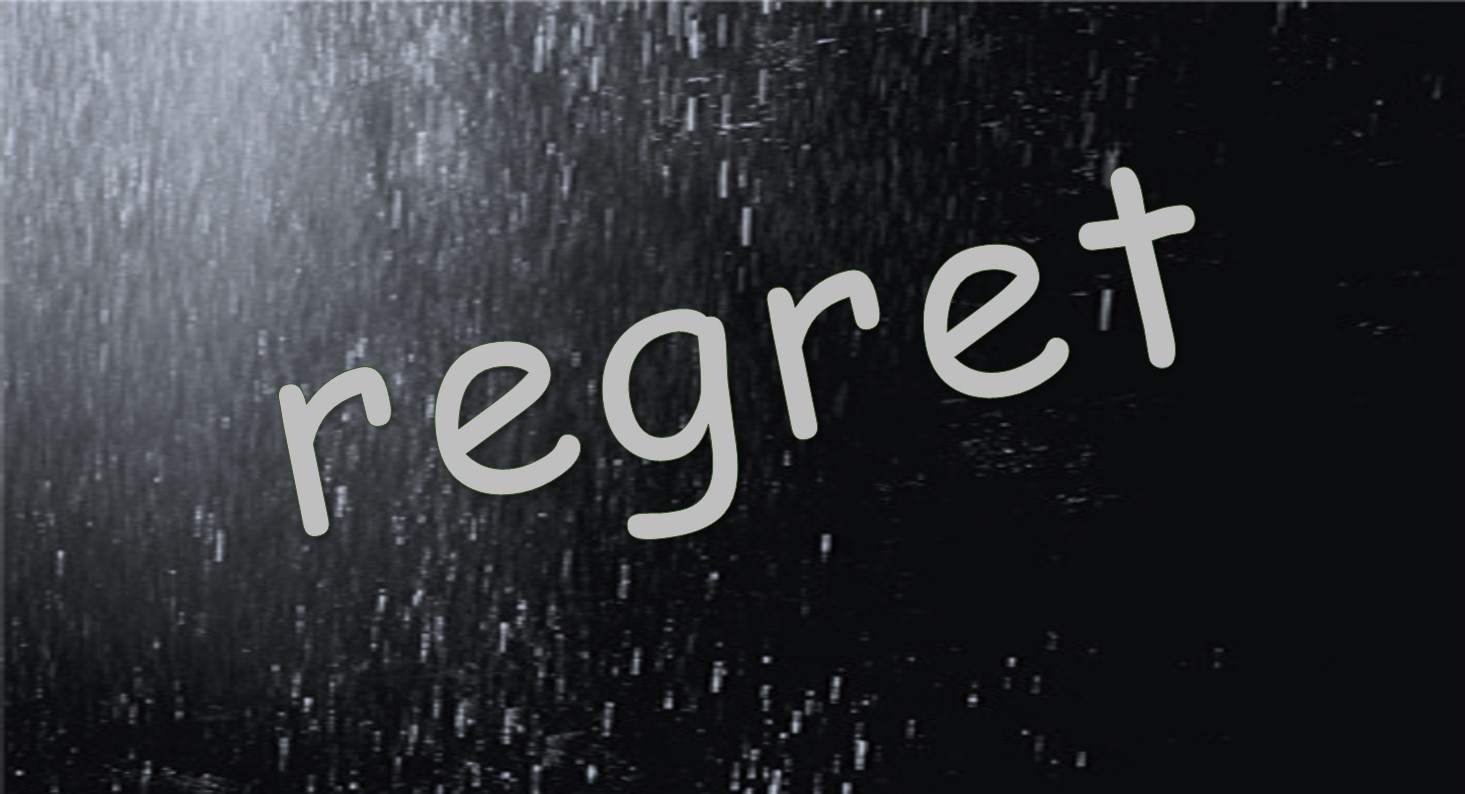 regret đi với giới từ gì 