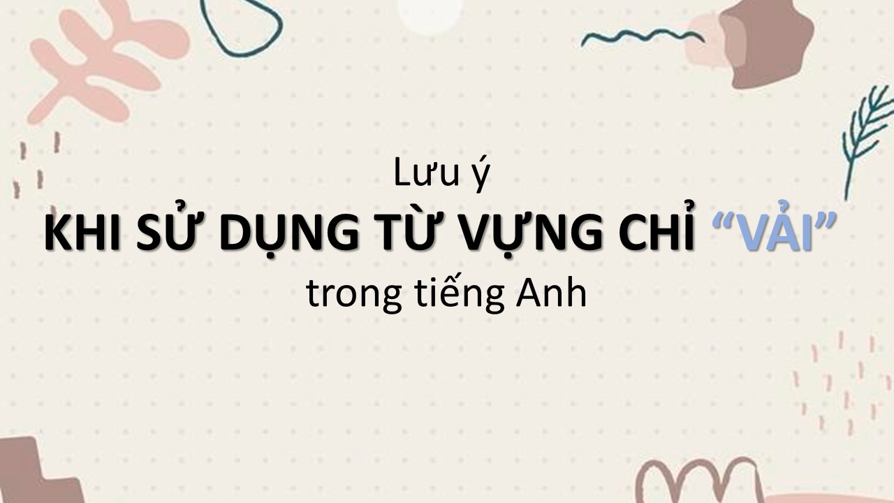 vải trong tiếng anh