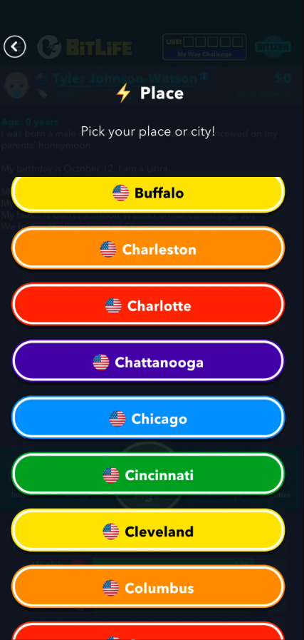 Where is new jersey in bitlife